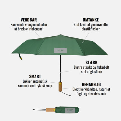 Grøn paraply fra DRIP Denmark